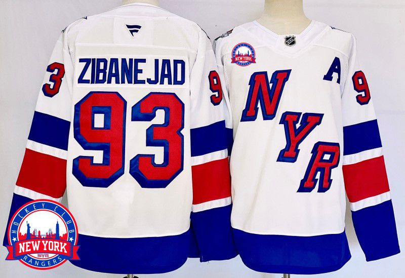 Men New York Rangers #93 Zibanejad White Fanatics 2025 NHL Jersey style 5->new york rangers->NHL Jersey